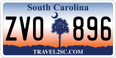 SC license plate ZVO896
