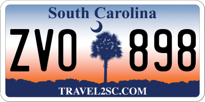 SC license plate ZVO898