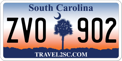 SC license plate ZVO902