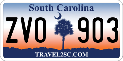 SC license plate ZVO903