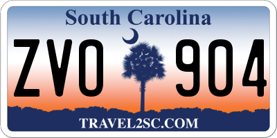 SC license plate ZVO904