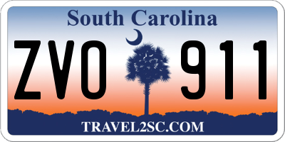 SC license plate ZVO911