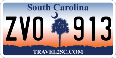SC license plate ZVO913