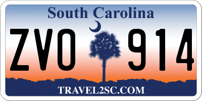 SC license plate ZVO914