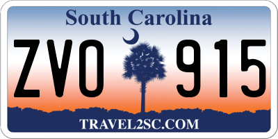 SC license plate ZVO915