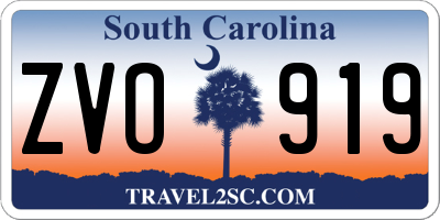 SC license plate ZVO919