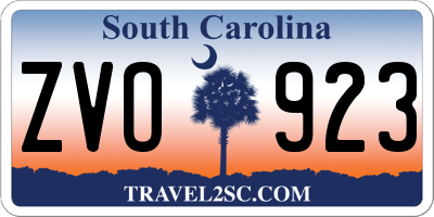 SC license plate ZVO923