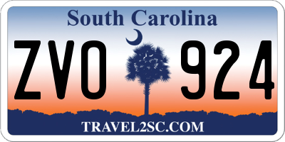 SC license plate ZVO924