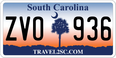 SC license plate ZVO936