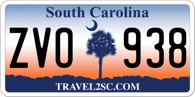 SC license plate ZVO938