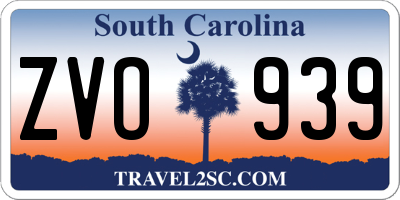 SC license plate ZVO939