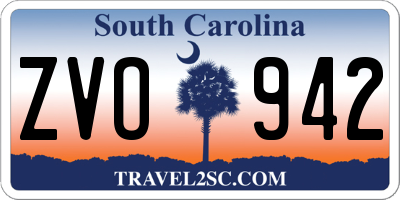 SC license plate ZVO942
