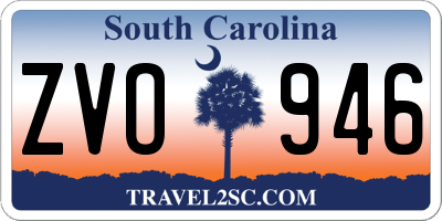 SC license plate ZVO946