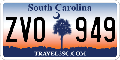 SC license plate ZVO949