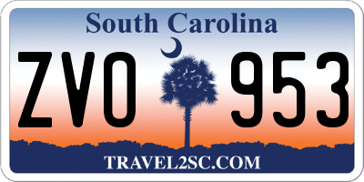SC license plate ZVO953