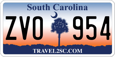 SC license plate ZVO954