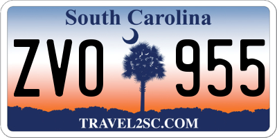SC license plate ZVO955