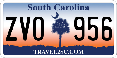 SC license plate ZVO956