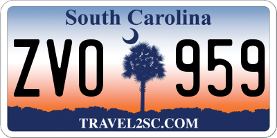 SC license plate ZVO959