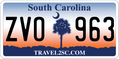 SC license plate ZVO963
