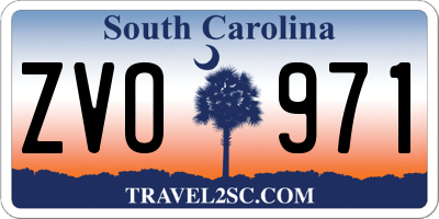 SC license plate ZVO971