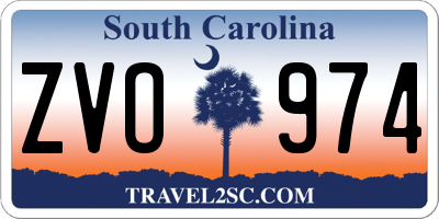SC license plate ZVO974