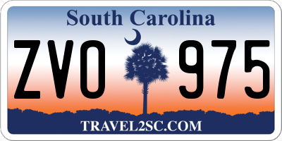 SC license plate ZVO975