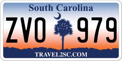 SC license plate ZVO979