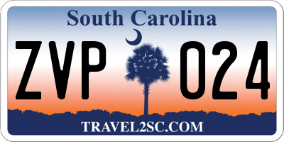 SC license plate ZVP024