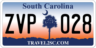 SC license plate ZVP028