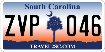 SC license plate ZVP046