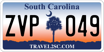 SC license plate ZVP049