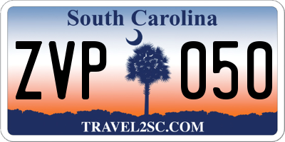 SC license plate ZVP050