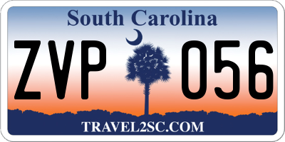SC license plate ZVP056