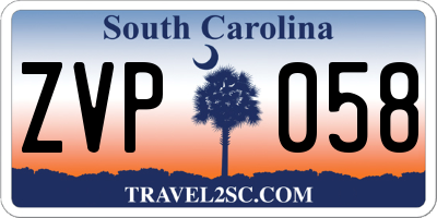 SC license plate ZVP058