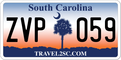 SC license plate ZVP059