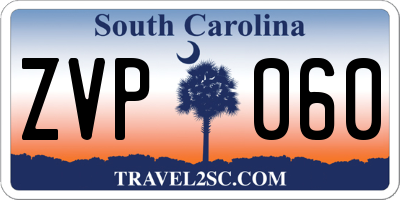 SC license plate ZVP060