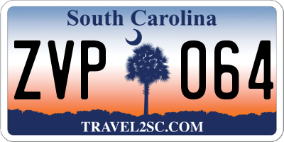 SC license plate ZVP064