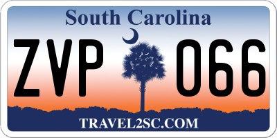 SC license plate ZVP066