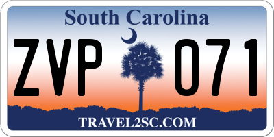 SC license plate ZVP071