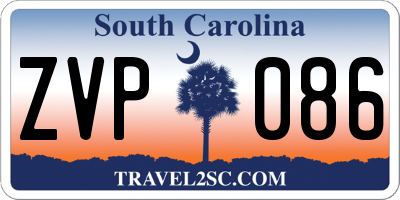 SC license plate ZVP086