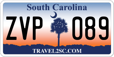 SC license plate ZVP089