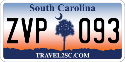 SC license plate ZVP093