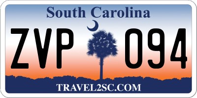 SC license plate ZVP094