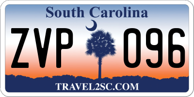 SC license plate ZVP096