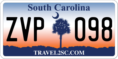 SC license plate ZVP098