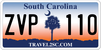 SC license plate ZVP110
