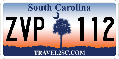 SC license plate ZVP112