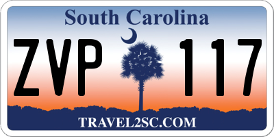 SC license plate ZVP117