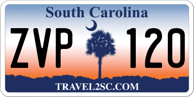 SC license plate ZVP120